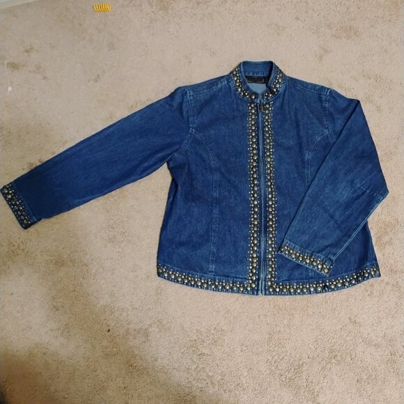 Life Style Woman's Jean Jacket rivets - Picture 4 of 10